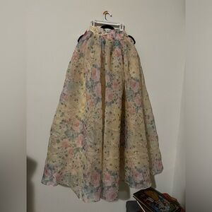 Selkie unreleased sample skirt heavy puffy ballroom print the fantasy XXS